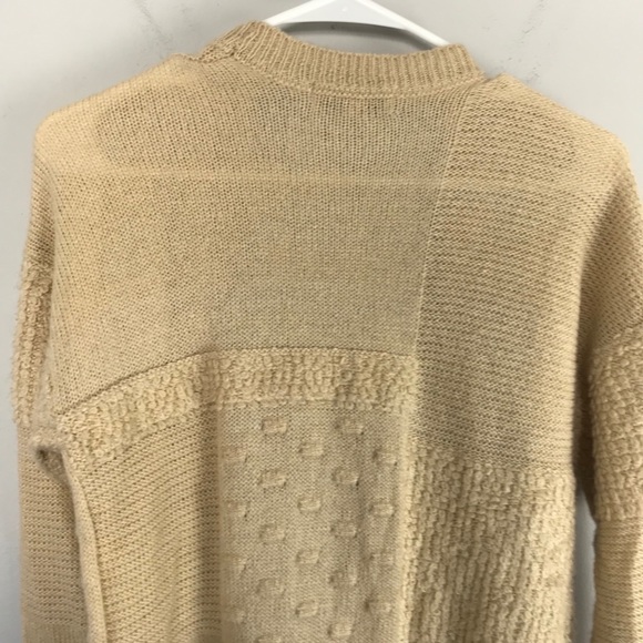 Knox Rose Textured Knit Cardigan Sweater Tan Long Open Front Sz S - Picture 7 of 7
